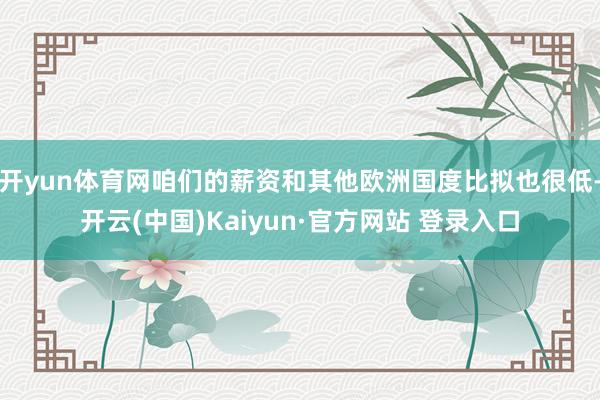 开yun体育网咱们的薪资和其他欧洲国度比拟也很低-开云(中国)Kaiyun·官方网站 登录入口