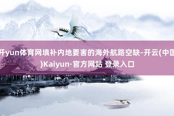 开yun体育网填补内地要害的海外航路空缺-开云(中国)Kaiyun·官方网站 登录入口